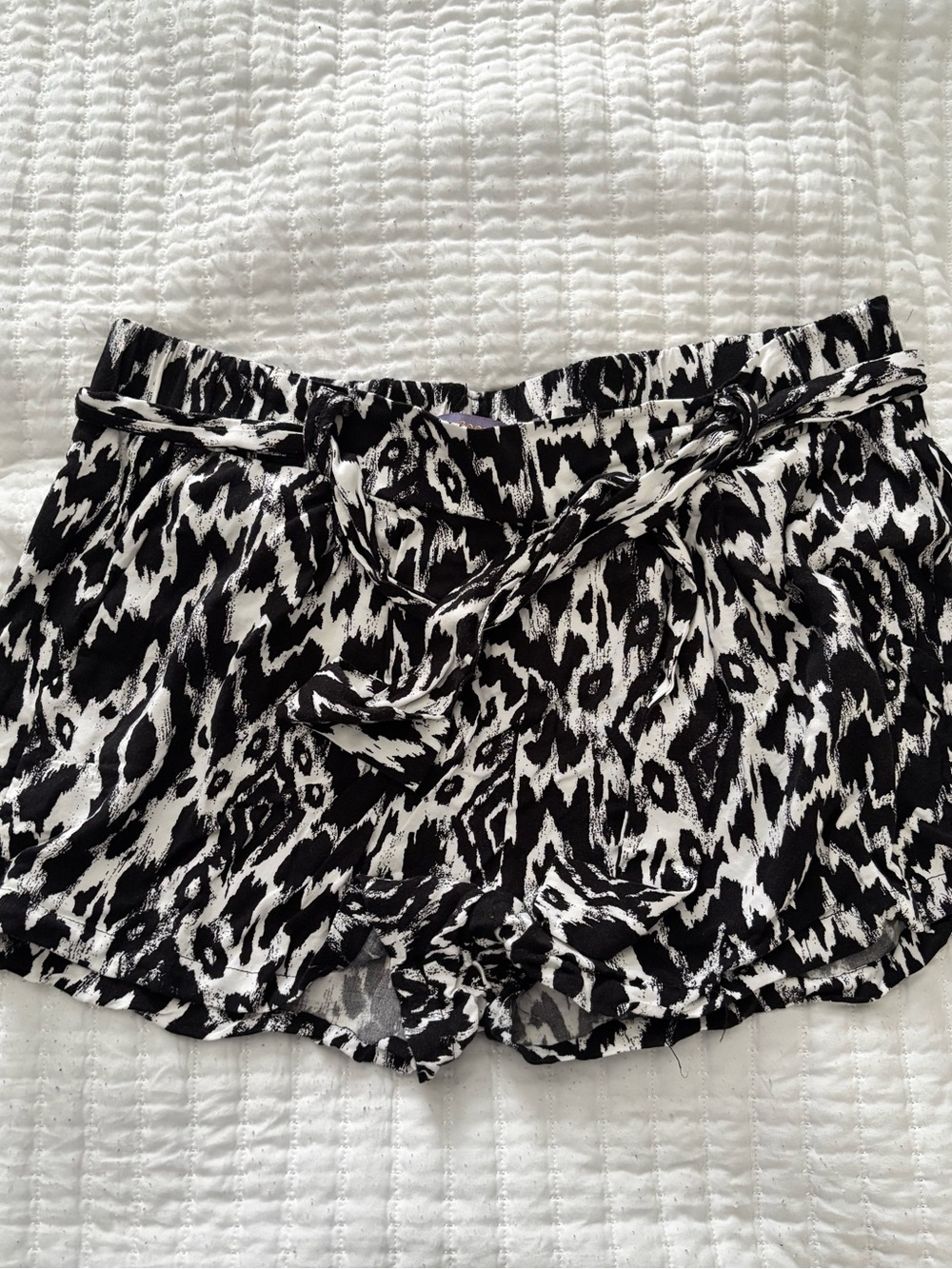 Boom Boom Jeans Black and White Printed Women’s Shorts